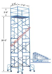 Rolling Scaffold Tower | 888-777-4133 | Scaffold Store | Scaffold ...